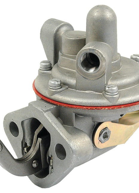 Image of the Sparex Fuel Lift Pump (Sparex Part No. S.40561), featuring a metallic body with mounting brackets and a red gasket, ideal for Perkins engines.