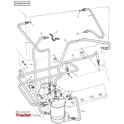 Massey Ferguson Fuel Pipe - 3700372M92 | OEM | Massey Ferguson parts | Fuel-Massey Ferguson-Engine & Filters,Farming Parts,Fuel Delivery Parts,Fuel Pipes,Tractor Parts