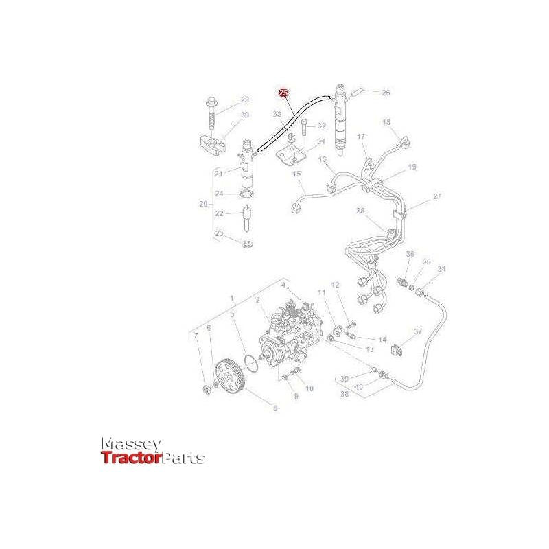 Massey Ferguson Fuel Pipe - 4224806M1 | OEM | Massey Ferguson parts | Fuel Pipes-Massey Ferguson-Engine & Filters,Farming Parts,Fuel Delivery Parts,Fuel Pipes,Tractor Parts