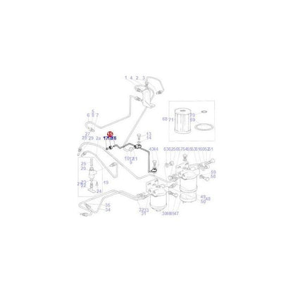 Fuel Pipe - 887046M92 - Massey Tractor Parts