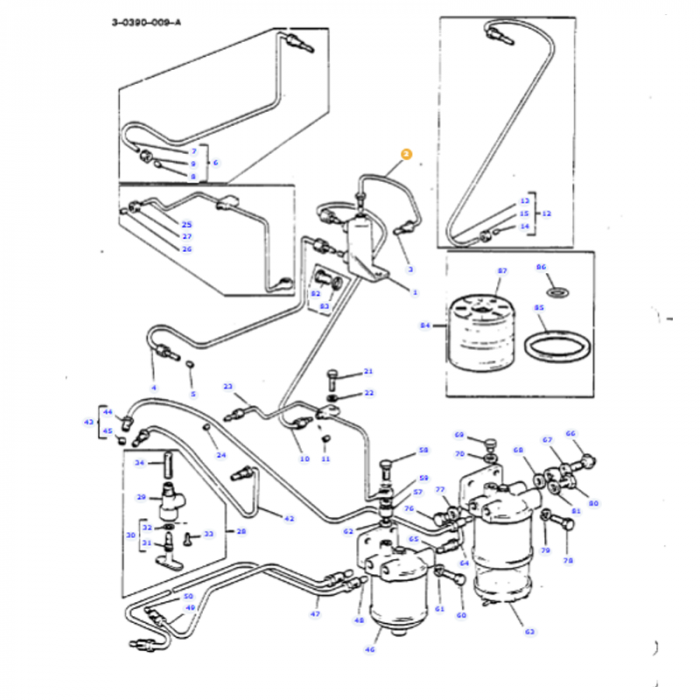 Fuel Pipe - 888486M91 - Massey Tractor Parts