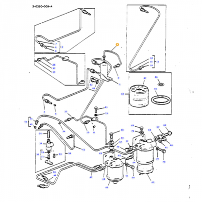 Fuel Pipe - 888486M91 - Massey Tractor Parts