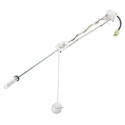 An AGCO Massey Ferguson - Fuel Sender Unit - 3762527M91, designed for use in Massey Ferguson 300 Series tractors, features an attached float and wiring connectors to measure fuel level.