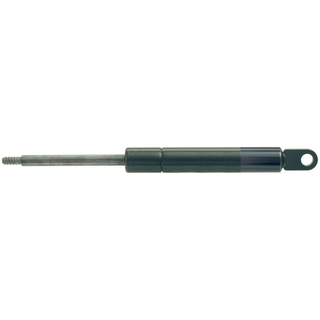 The Sparex Gas Strut (Total length: 200mm - S.19436) features a cylindrical body and extended rod, with a threaded end and an eyelet for mounting at the opposite end, ensuring optimal pressure and smooth ram stroke.