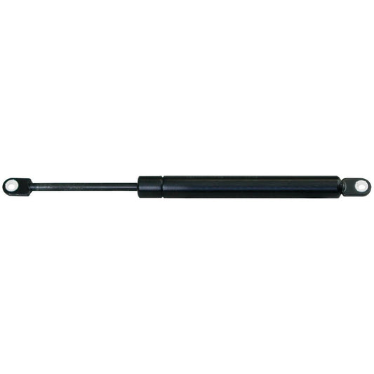 The Sparex Gas Strut (S.19462), with a total length of 225mm and 6mm eyelets at both ends, in black, is ideal for regulating the motion of various mechanical components and is compatible with Fendt Farmer series.