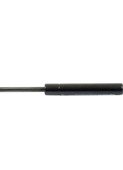 The Sparex Gas Strut (Product Code: S.54529) in black, with a total length of 230mm and metallic end fittings, is designed for lifting, lowering, and supporting mechanical structures with precise ram stroke control.
