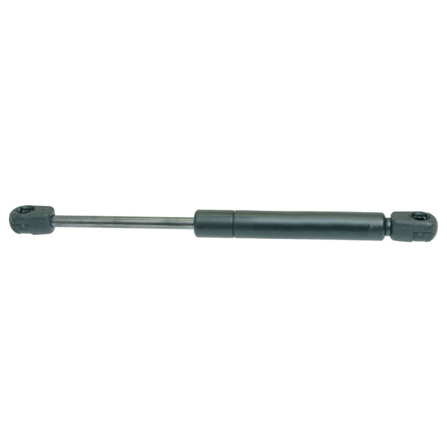 The Sparex Gas Strut (S.19438) is a black gas strut with a precise 255mm ram stroke and attachment points on both ends, designed for lifting and supporting hatches or lids.