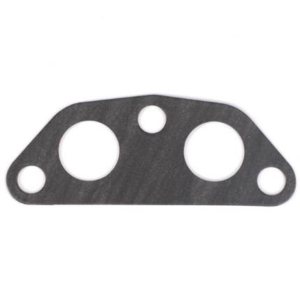 An AGCO Massey Ferguson gasket, part number 3641287M1, from the 6200 Series, featuring three circular cutouts in the middle and two smaller holes on each side.