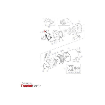 Massey Ferguson Gasket - 897148M4 | OEM | Massey Ferguson parts | Steering Pumps & Reservoirs-Massey Ferguson-Axles & Power Train,Farming Parts,Front Axle & Steering,Steering Pumps & Reservoirs,Tractor Parts
