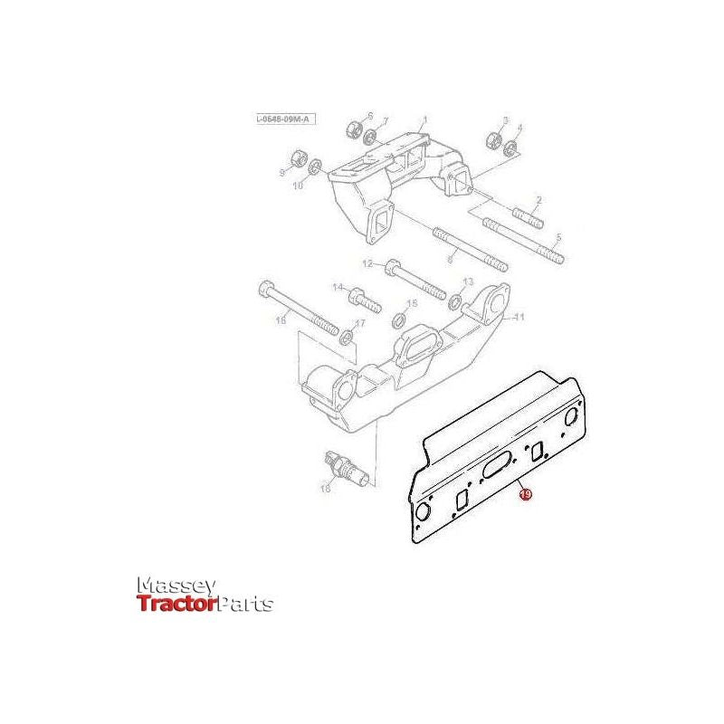 Massey Ferguson Gasket Exhaust/Inlet - 3637343M1 | OEM | Massey Ferguson parts | Exhaust & Manifold Gaskets-Massey Ferguson-Engine & Filters,Exhaust Parts,Farming Parts,Manifolds & Accessories,Tractor Parts