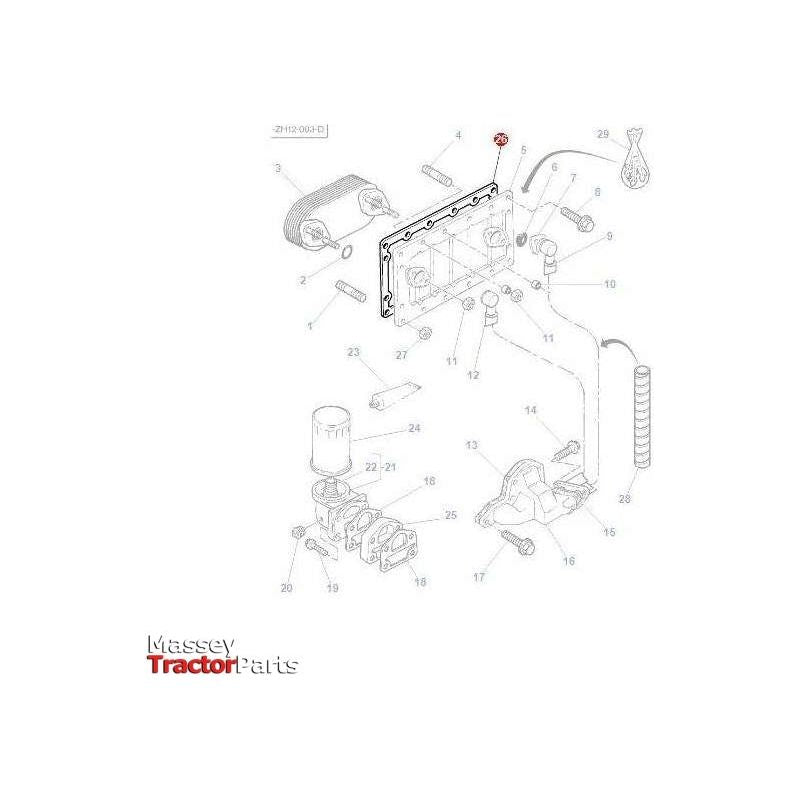 Massey Ferguson Gasket Integral Cooler - 4224500M1 | OEM | Massey Ferguson parts | Gaskets-Massey Ferguson-2WD Parts,Axles & Power Train,Brakes,Engine & Filters,Engine Parts,Farming Parts,Front Axle & Steering,Fuel Delivery Parts,Fuel Pumps & Components,Gaskets,Gaskets & Seals,Hydraulics,Rear Axle,Seals & Gaskets,Steering Columns & Components,Tractor Hydraulic,Tractor Parts,Transmission