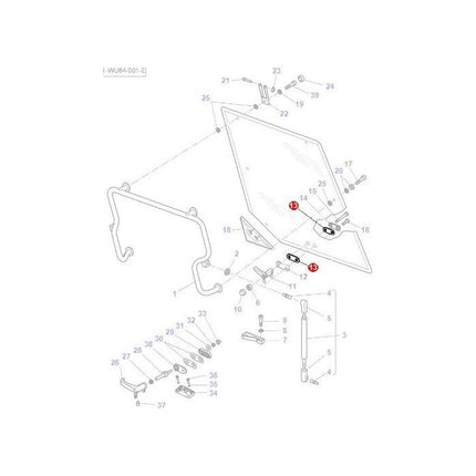 Gasket Rear Window Handle - 3619906M1 - Massey Tractor Parts