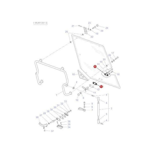 Gasket Rear Window Handle - 3619906M1 - Massey Tractor Parts