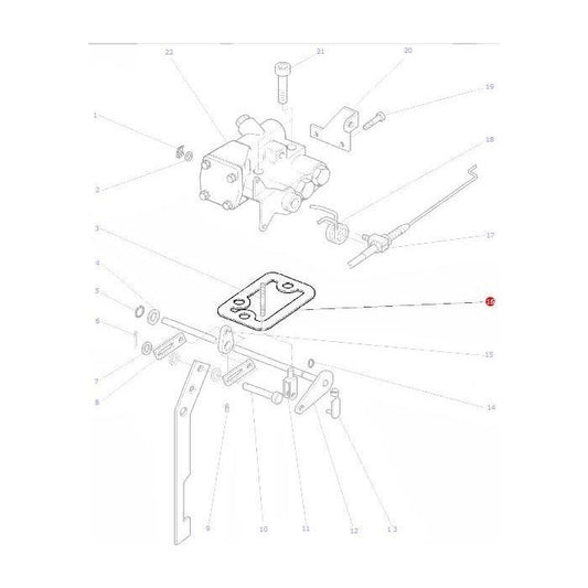 Gasket Selector Valve - 1860488M1 - Massey Tractor Parts