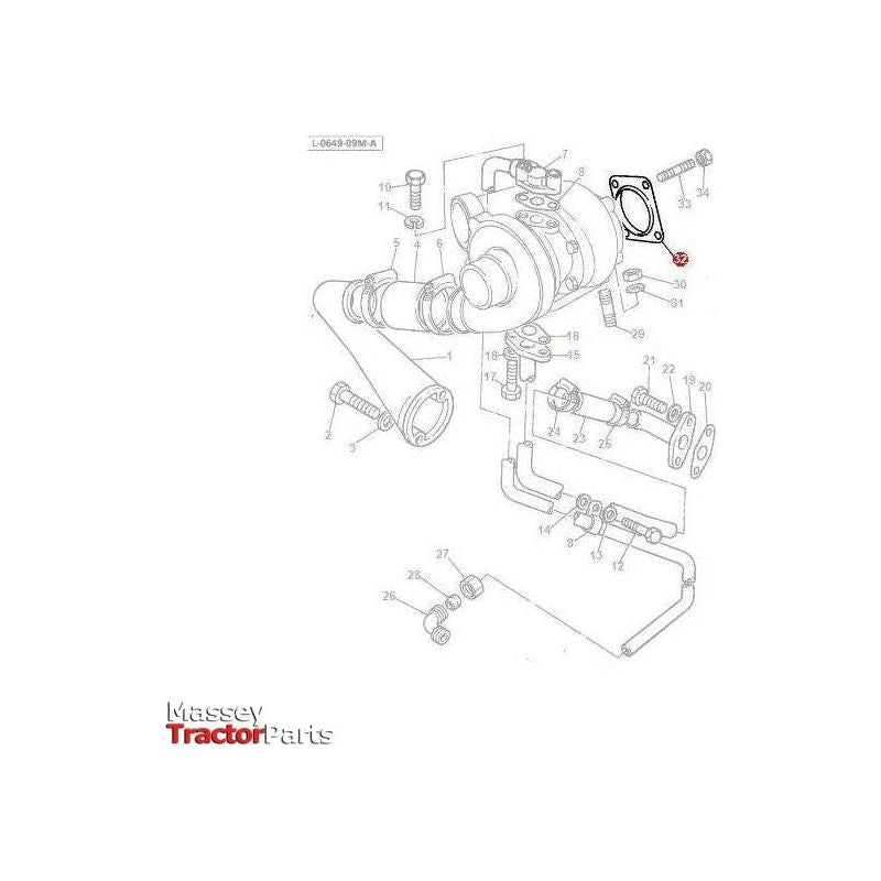 Massey Ferguson Gasket Silencer - 3637591M1 | OEM | Massey Ferguson parts | Exhaust & Manifold Gaskets-Massey Ferguson-Engine & Filters,Exhaust Parts,Farming Parts,Silencers,Tractor Parts