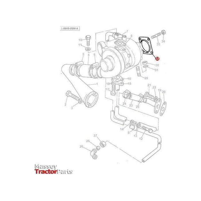 Gasket Silencer - 3637591M1 - Massey Tractor Parts