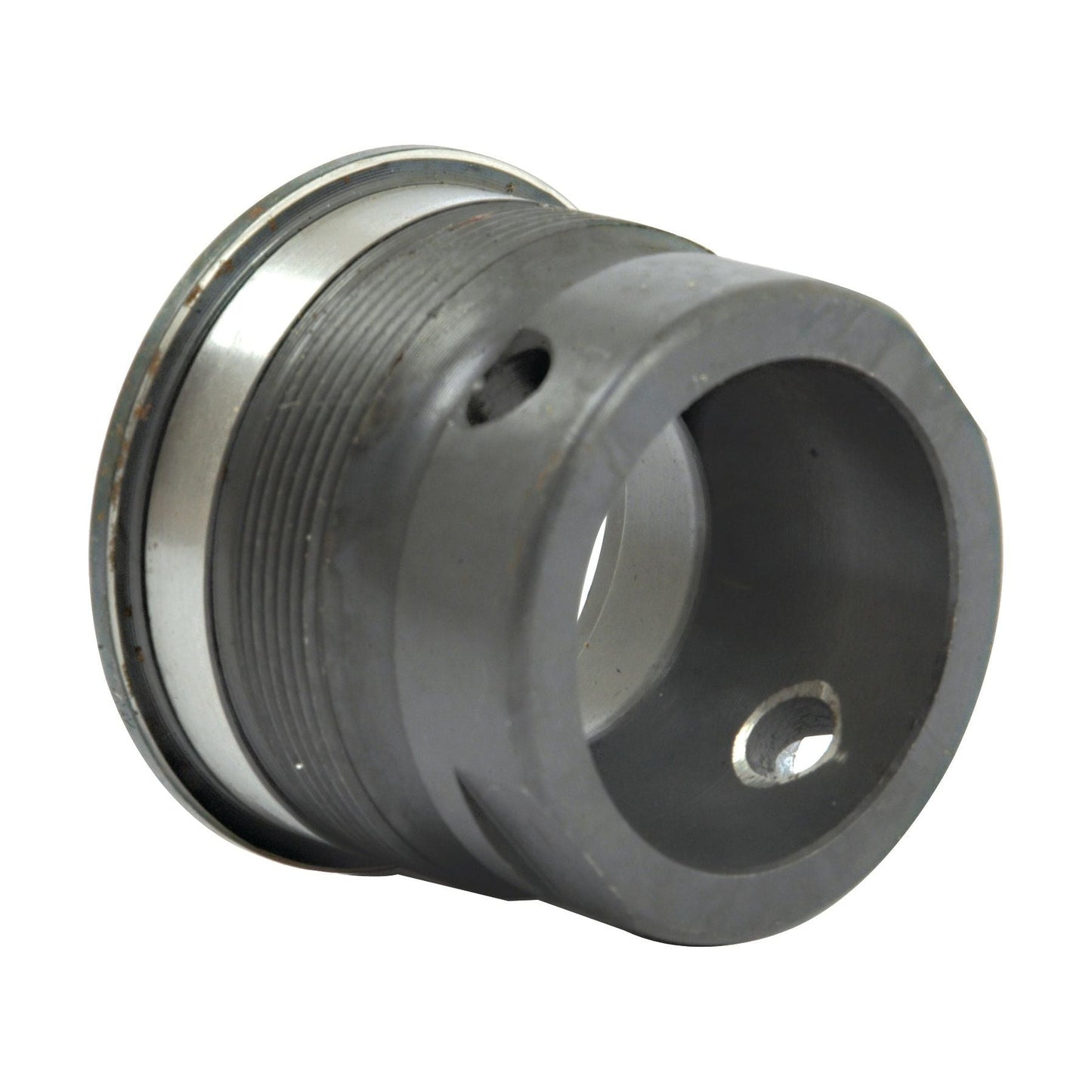 Sparex Gear Lever Cup (Part No. S.42313) is a metal cylindrical mechanical component with threads on one end and a hollow interior, often used in Massey Ferguson gear lever cup assemblies.