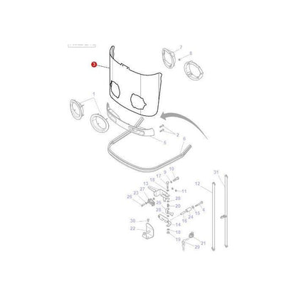 Grille - 4290509M1 - Massey Tractor Parts