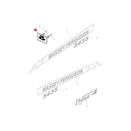 Grille Badge - 4347562M91 - Massey Tractor Parts