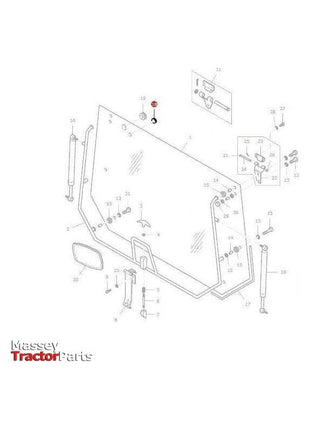 Massey Ferguson Grommer 15mm - V33630300 | OEM | Massey Ferguson parts | Cab Trim-Massey Ferguson-Cab Glass & Glazing Tools,Cabin & Body Panels,Farming Parts,Tractor Parts