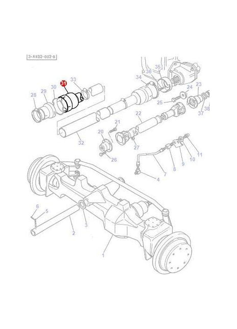Guard Shaft - 1696554M92 - Massey Tractor Parts