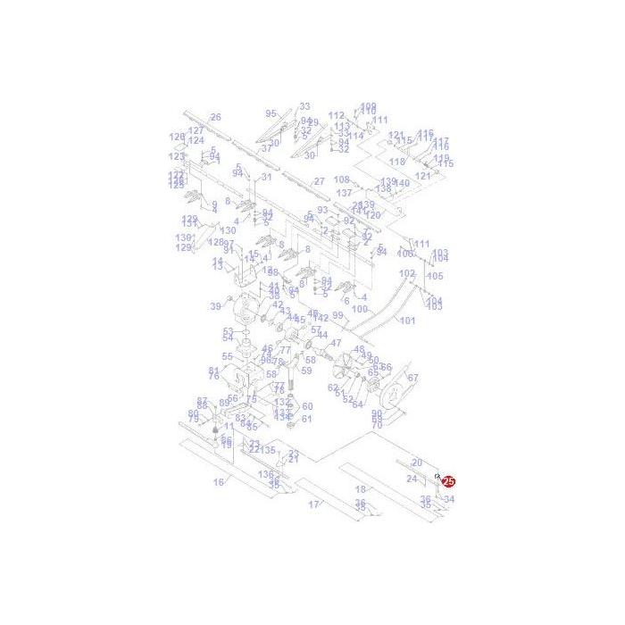 Half Section Serrated l/h - D44104000 - Massey Tractor Parts