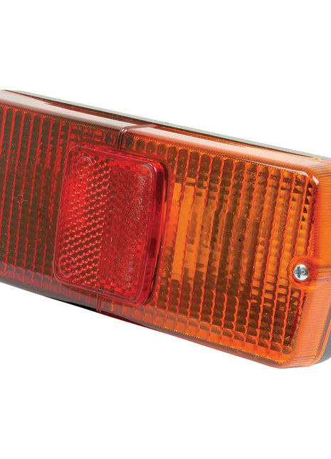 Sparex Rear Combination Light (Halogen), featuring amber and red colors, designed for brake, tail, and indicator functions; includes reflective elements and mounting screws on both sides. Model: S.41128 12V RH.