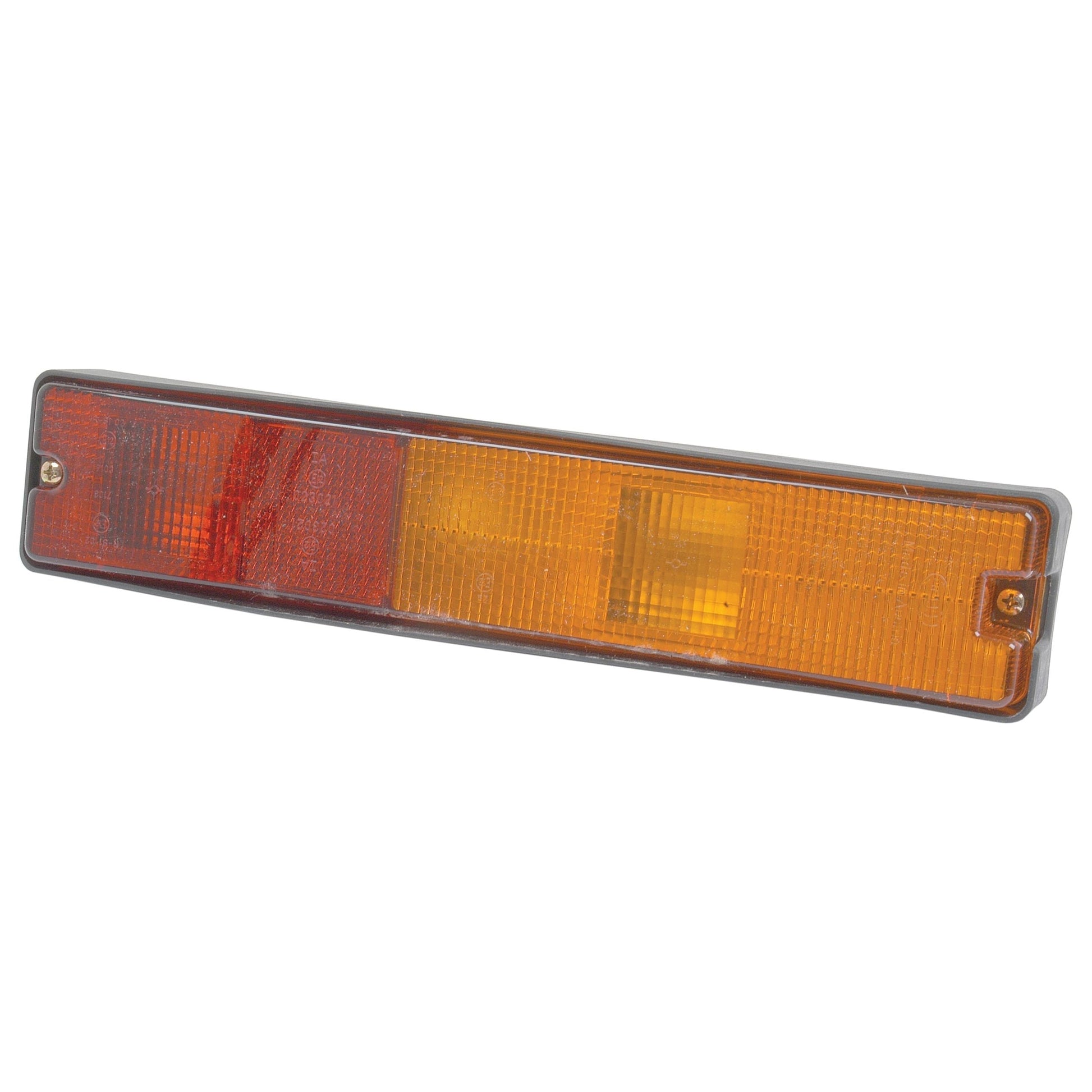 The Sparex Rear Combination Light (Halogen) S.56108 features a rectangular design with red, amber, and white sections. It includes a durable polycarbonate lens and supports Brake, Tail, and Indicator functions for both RH & LH at 12/24V.