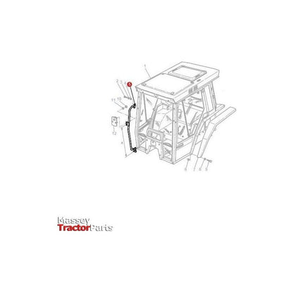 Massey Ferguson Handle R/H - 3582532M91 | OEM | Massey Ferguson parts | Cab Handles & Latches-Massey Ferguson-Cab Handles & Latches,Cabin & Body Panels,Farming Parts,Tractor Body,Tractor Parts