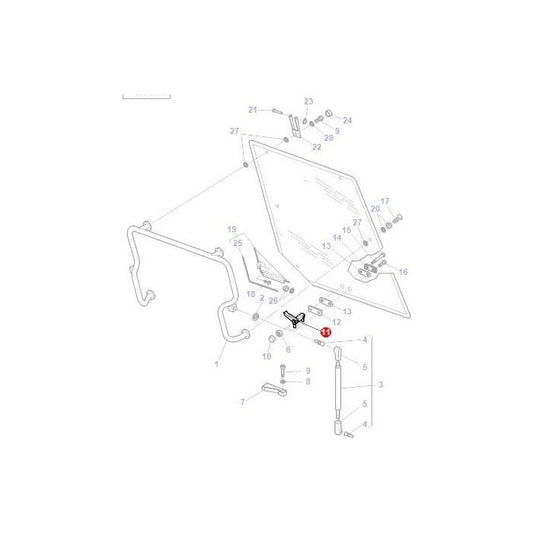 Handle Rear Window - 3619605M1 - Massey Tractor Parts