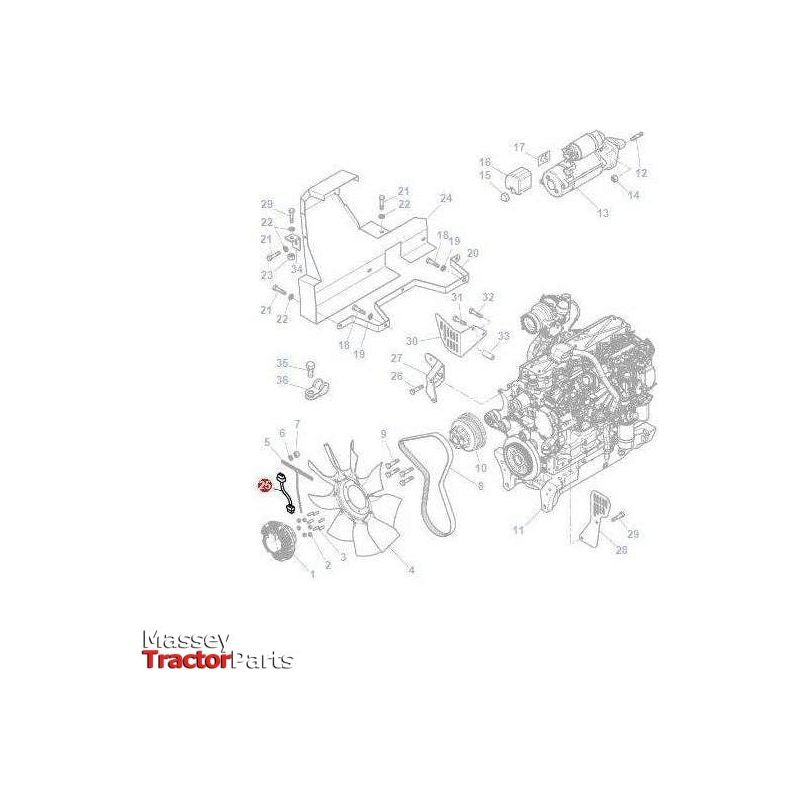 Massey Ferguson Harness - 4272811M4 | OEM | Massey Ferguson parts | Viscous Drive-Massey Ferguson-Engine Electrics and Instruments,Farming Parts,Lighting & Electrical Accessories,Tractor Parts,Wiring Harnesses