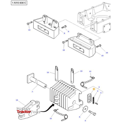 Massey Ferguson Hasp - 3581636M1 | OEM | Massey Parts-Massey Ferguson-