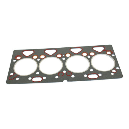 Image of a Sparex Head Gasket - 4 Cyl. (T4.236, AT4.236, 1104C.44, P4000, P4001) featuring four large circular openings and multiple smaller holes in a two-tone design (Sparex Part No.S.41952).
