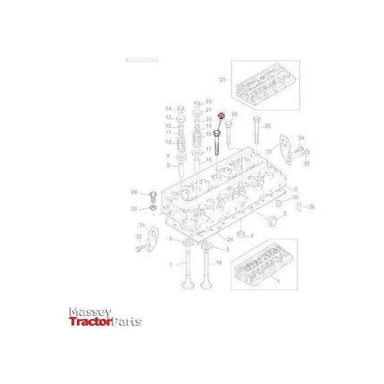 Massey Ferguson Head Stud - 745663M1 | OEM | Massey Ferguson parts | Exhaust & Manifold Gaskets-Massey Ferguson-Cylinder Head Components,Cylinder Head Studs & Bolts,Engine & Filters,Engine Parts,Farming Parts,Tractor Parts