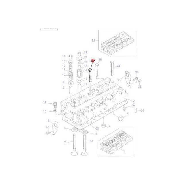 Head Stud - 745663M1 - Massey Tractor Parts