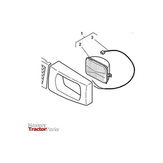 Massey Ferguson Headlight - AC003-077 | OEM | Massey Ferguson parts | Vehicle Lighting-Massey Ferguson-Bulbs,Massey Tractor Parts,Head Lights,Head Lights - Halogen,Head Lights - LED,Lighting & Electrical Accessories,Tractor Parts,Vehicle Lighting