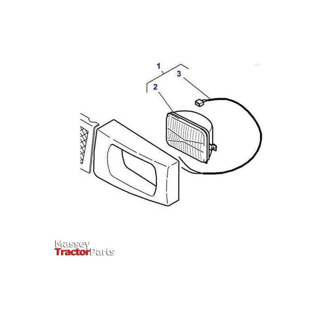 Massey Ferguson Headlight - AC003-077 | OEM | Massey Ferguson parts | Vehicle Lighting-Massey Ferguson-Bulbs,Farming Parts,Head Lights,Head Lights - Halogen,Head Lights - LED,Lighting & Electrical Accessories,Tractor Parts,Vehicle Lighting