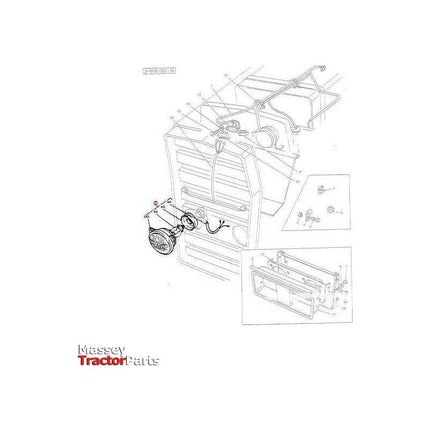 Massey Ferguson Headlight R/H Right Hand Dip - 1672768M91 | OEM | Massey Ferguson parts | Head Lights-Massey Ferguson-Bulbs,Farming Parts,Head Lights,Head Lights - Halogen,Head Lights - LED,Lighting & Electrical Accessories,Tractor Parts,Vehicle Lighting