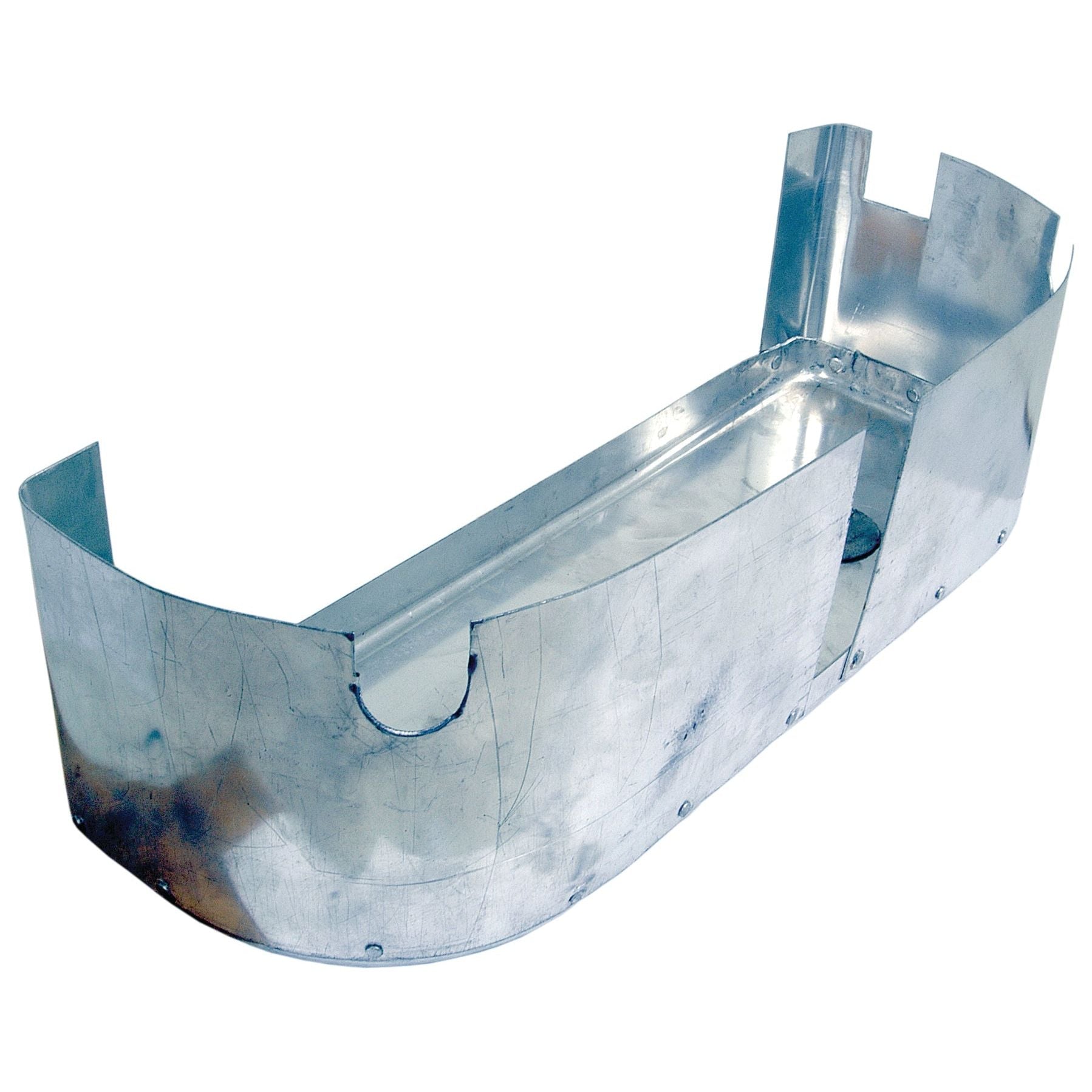 The Sparex Exhaust Manifold Heat Shield (Part No. S.43054) is a metal protective housing component featuring cutouts and screw holes, designed for industrial or mechanical applications.