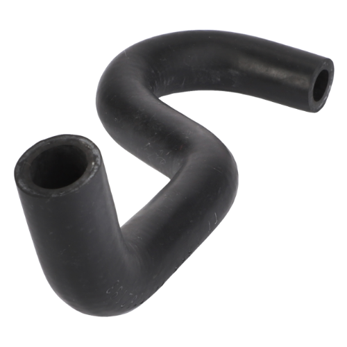 An AGCO Massey Ferguson heater hose (model 1694067M2) featuring a black, S-shaped rubber design with open ends, ideal for Massey Ferguson tractor parts.