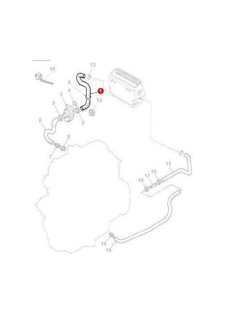 Heater Hose - 1694068M1 - Massey Tractor Parts