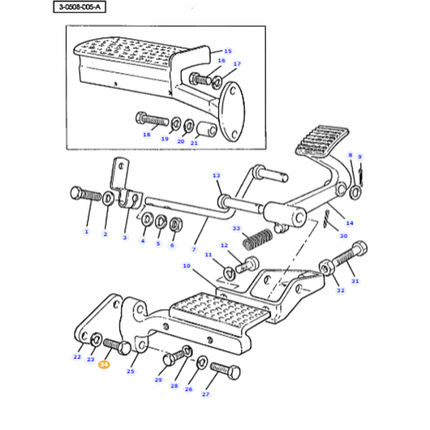 Hex Head Bolt 7/16"-14 X 25 - 353698X1 - Massey Tractor Parts