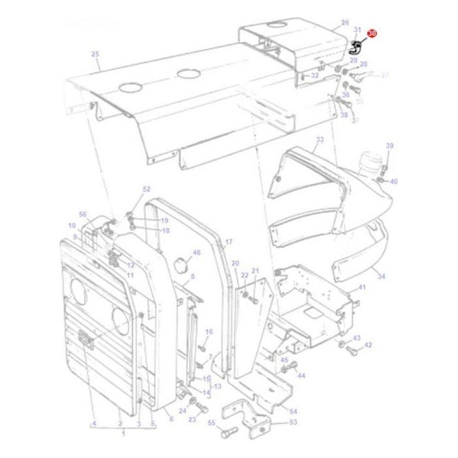 Hook - 001667U1 - Massey Tractor Parts