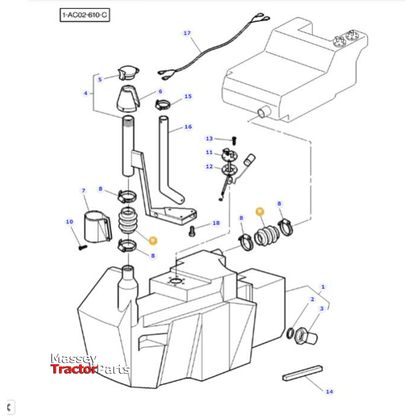 Massey Ferguson Hose - 3778297M1 | OEM | Massey Ferguson parts | Engine Parts-Massey Ferguson-Engine & Filters,Farming Parts,Fluid & Fuel Delivery & Storage,Fuel Delivery Parts,Fuel Tank,Fuel Tanks,Tractor Parts,Water Extractors,Workshop & Merchandising,Workshop Consumables