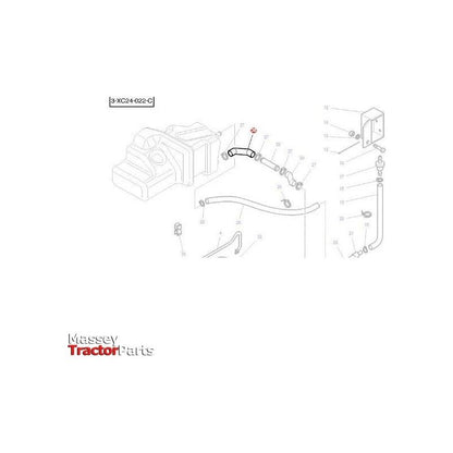 Massey Ferguson Hose - 3808773M2 | OEM | Massey Ferguson parts | Fuel Pipes-Massey Ferguson-Engine & Filters,Farming Parts,Fuel Delivery Parts,Fuel Pumps & Components,Tractor Parts