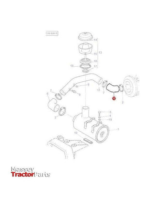 Massey Ferguson Hose Air Filter - 3618841M1 | OEM | Massey Ferguson parts | Engine Air-Massey Ferguson-Air Hoses,Engine & Filters,Farming Parts,Pre Cleaners,Tractor Parts