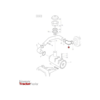 Massey Ferguson Hose Air Filter - 3618841M1 | OEM | Massey Ferguson parts | Engine Air-Massey Ferguson-Air Hoses,Engine & Filters,Farming Parts,Pre Cleaners,Tractor Parts