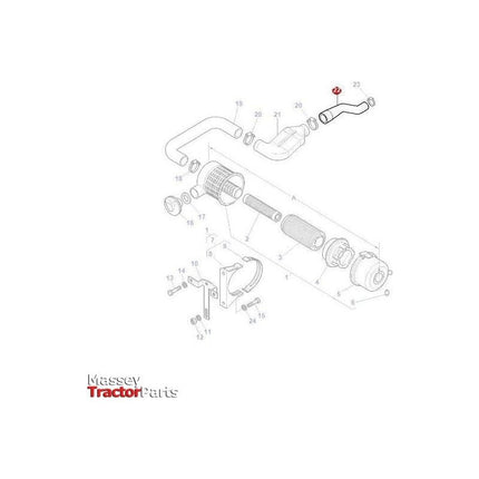 Massey Ferguson Hose Air Filter - 3808460M1 | OEM | Massey Ferguson parts | Engine Air-Massey Ferguson-Air Hoses,Engine & Filters,Farming Parts,Pre Cleaners,Tractor Parts
