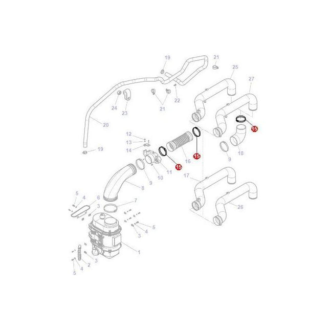 Hose Clip - 4374645M1 - Massey Tractor Parts