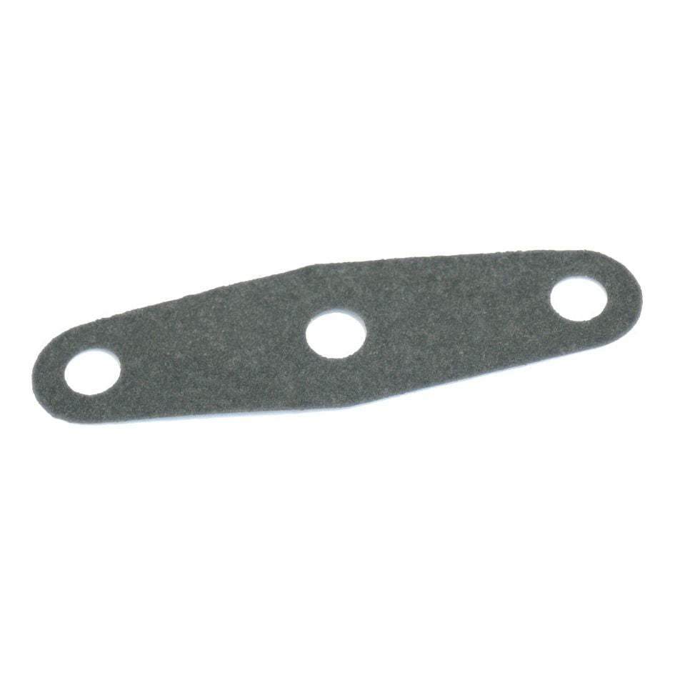 A greenish, flat, oval-shaped piece of material with three holes—one in the center and one near each end—commonly used as a Sparex Hydraulic Cylinder Gasket for Ford / New Holland equipment. Brand Name: Sparex | Part No. S.42212.